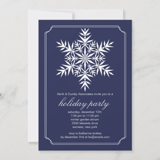 Holiday Snowflake Kaart (Voorkant)