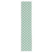 Holiday Snowflake Plaid Pattern Green Table Runner Korte Tafelloper (Voorkant)