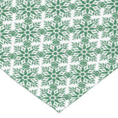Holiday Snowflake Plaid Pattern Green Table Runner Korte Tafelloper (Hoek)
