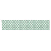 Holiday Snowflake Plaid Pattern Green Table Runner Korte Tafelloper (Horizontaal)