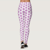 Holiday Snowflake Plaid Pattern Pink Leggings (Dos)