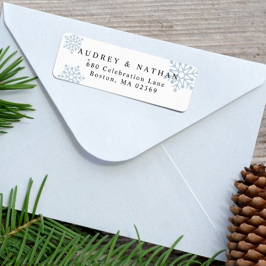 Holiday Snowflake retouradres Etiket