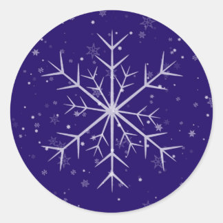 Holiday Snowflake Ronde Sticker