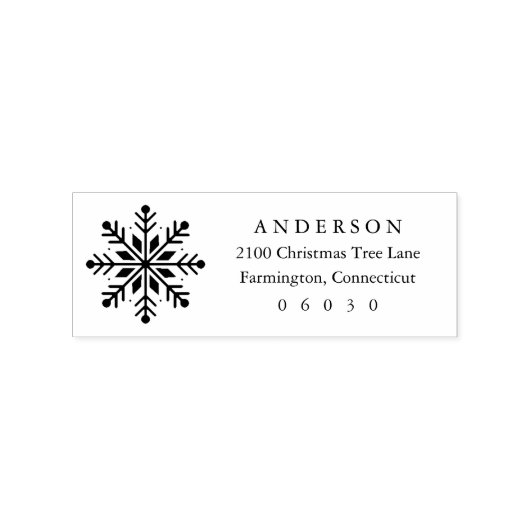 Holiday Snowflake Rubberstempel (Afrduk)