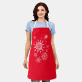 Holiday Snowflakes Apron Schort (Gedragen)