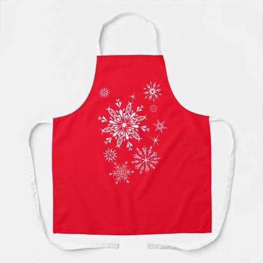 Holiday Snowflakes Apron Schort (Voorkant)