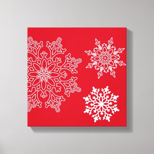 Holiday Snowflakes Canvas Art Afdruk (Voorkant)