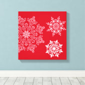 Holiday Snowflakes Canvas Art Afdruk (Insitu (Houten vloer))