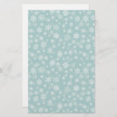 Holiday Snowflakes Merry Kerstmis Briefpapier (Voorkant / Achterkant)