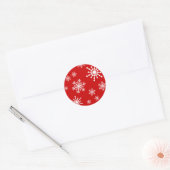Holiday Snowflakes Ronde Sticker (Envelop)