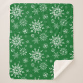 Holiday Snowflakes Sherpa Blanket Deken (Voorkant)