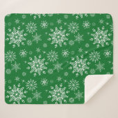 Holiday Snowflakes Sherpa Blanket Deken (Voorkant (horizontaal))