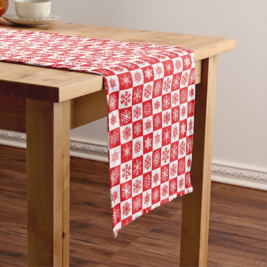 Holiday Snowflakes Table Runner Korte Tafelloper (Voorbeeld)
