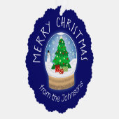 Holiday Snowglobe Ornament Kaart (Rechts)