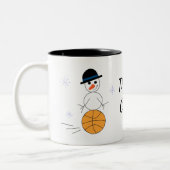 Holiday Snowman Basketball Coach Coffee Mok (Links)