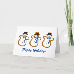 Holiday Snowman Cookie Kerstmis Hanukkah Holiday Feestdagen Kaart