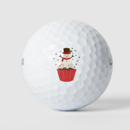 Holiday Snowman Cupcake Golfballen