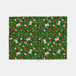 Holiday Snowman Fleece Deken