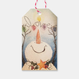 Holiday Snowman Gift Label Cadeaulabel