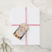 Holiday Snowman Gift Label Cadeaulabel (Met Touw)