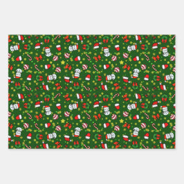 Holiday Snowman Inpakpapier Vel