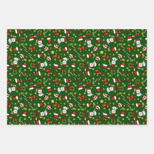 Holiday Snowman Inpakpapier Vel (Voorkant)