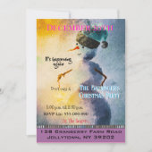 Holiday Snowman Invitation de fête de Noël annuel (Devant)