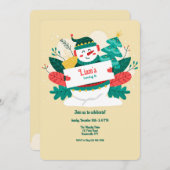 Holiday Snowman Kaart (Voorkant / Achterkant)