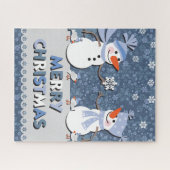 Holiday Snowman Puzzle Legpuzzel (Horizontaal)