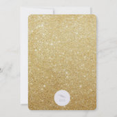 Holiday Soiree Gold Glitter Script Stijlvol feest Kaart (Achterkant)