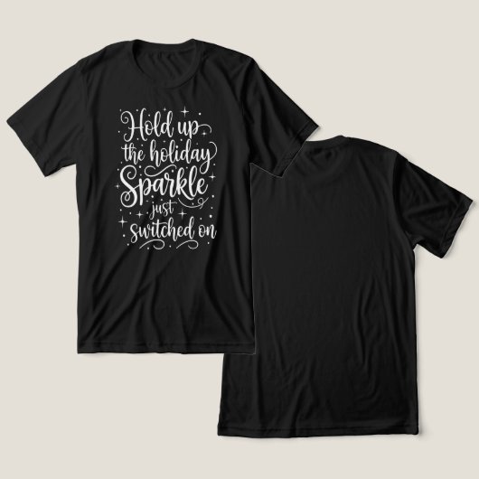 Holiday Sparkle Switched On Tri-Blend Shirt (Ontwerp Voorkant & Achterkant)