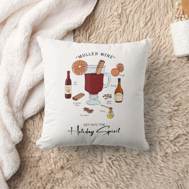 Holiday Spirit Mulled Wine Holiday Kussen (Deken)