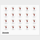 Holiday Spirit Mulled Wine Holiday Ronde Sticker (Vel)