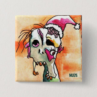 Holiday Spirit Zombie Vierkante Button 5,1 Cm