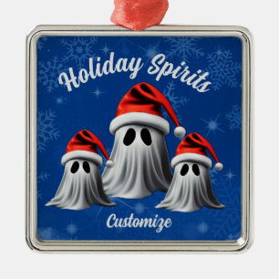 Holiday Spirits Blauw Metalen Ornament