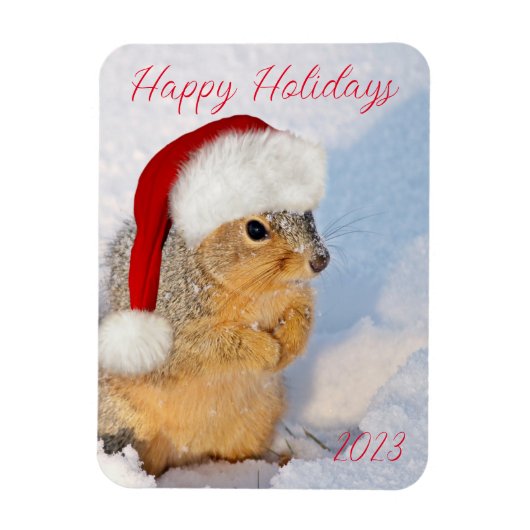 Holiday Squirrel Magneet (Verticaal)