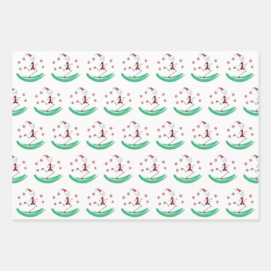 Holiday Stick Runner Guy Kerst wrapping papier Inpakpapier Vel (Voorkant 2)