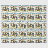 Holiday Stress Dinosaur Cadeaupapier (Vlak)