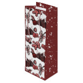 Holiday Sweets- Peppermint (Solid) Wijn Cadeautas (Achterkant Gekanteld)