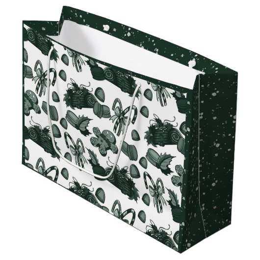 Holiday Sweets- Pine (Solid) Groot Cadeauzakje (Voorkant Gekanteld)