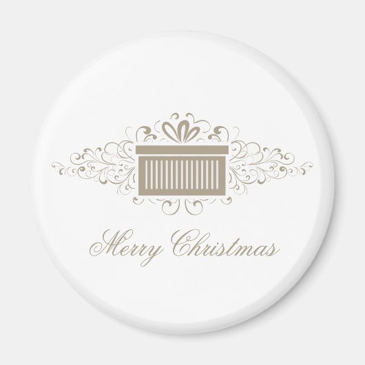 Holiday Swirls Cadeau Magnet, Latte Magneet (Voorkant)