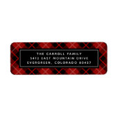 Holiday Tartan Return Address Label (Voorkant)