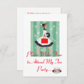 Holiday Tea Party-uitnodiging Kaart (Voorkant / Achterkant)