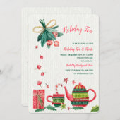 Holiday Tea Uitnodiging (Voorkant / Achterkant)