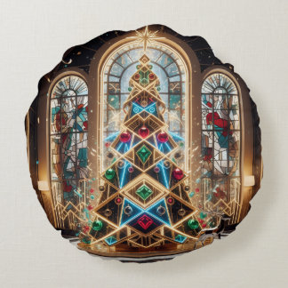 Holiday Throw Pillow Rond Kussen