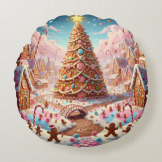 Holiday Throw Pillow Rond Kussen