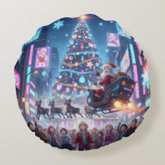 Holiday Throw Pillow Rond Kussen