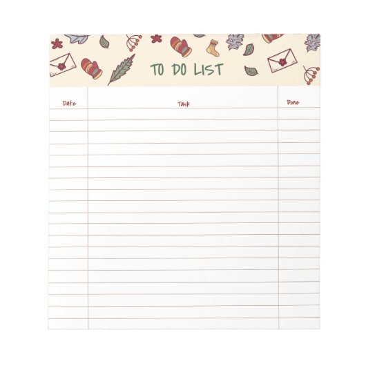 Holiday To-Do List Notepad Notitieblok (Voorkant)