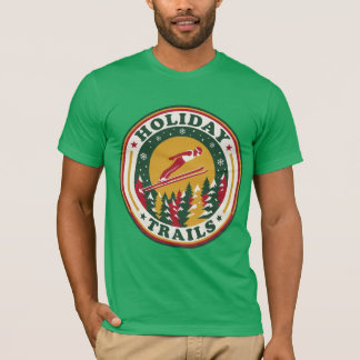 Holiday Trails T-shirt Vintage Skien Kerst T-shirt
