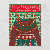 Holiday Ugly Sweater invitation à thème customisé (Devant)